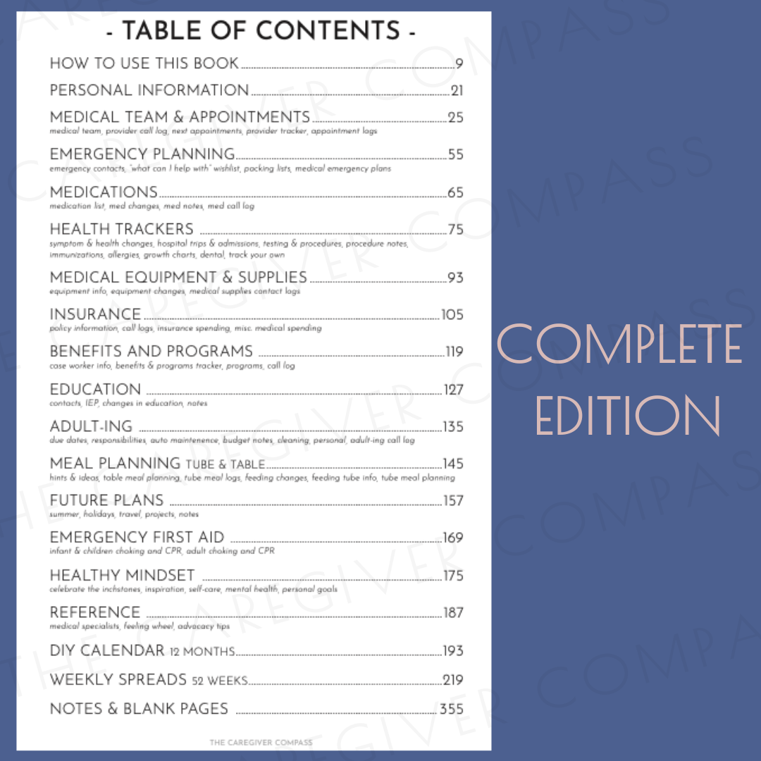 Complete Edition: Table of Contents Tabs