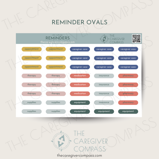 Caregiver Compass Reminder Stickers