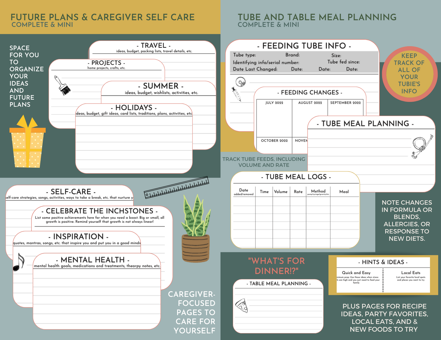 The Caregiver Compass 12-Month (Undated) Mini Edition, Desktop Size, Spiralbound