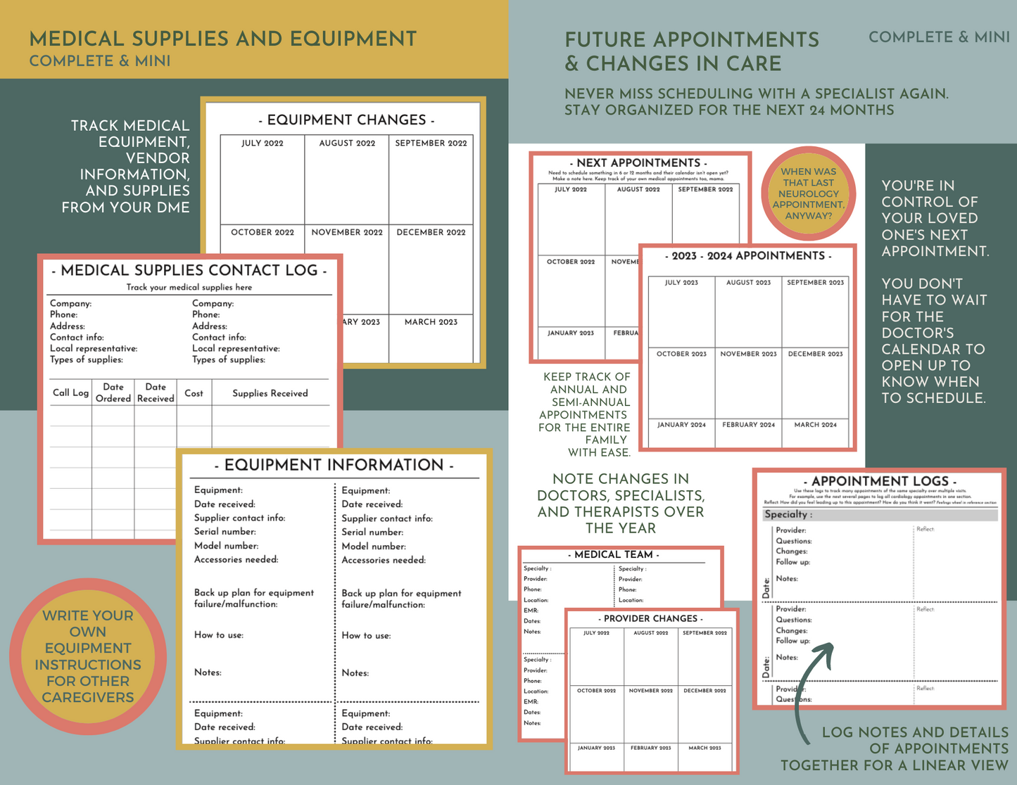 The Caregiver Compass 12-Month (Undated) Mini Edition, Desktop Size, Spiralbound