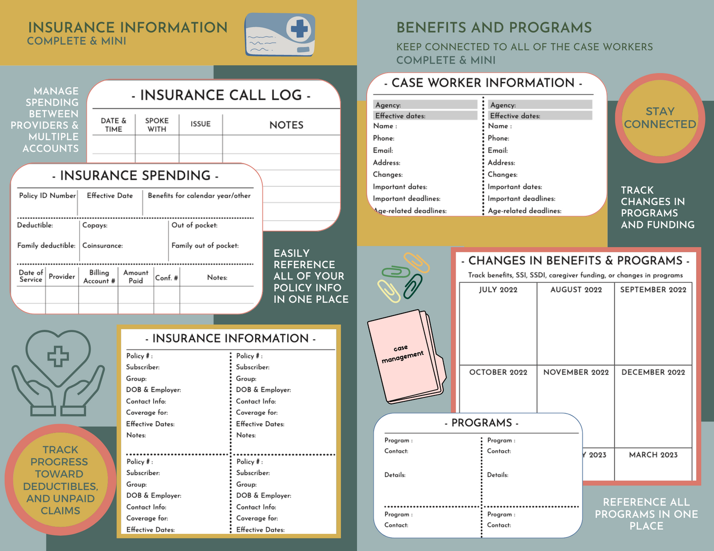 The Caregiver Compass 12-Month (Undated) Mini Edition, Desktop Size, Spiralbound